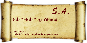 Sárközy Ahmed névjegykártya